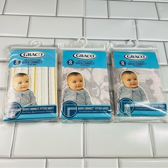 3 Pack Quick Connect pack and play playard sheet - Picture 1 of 6